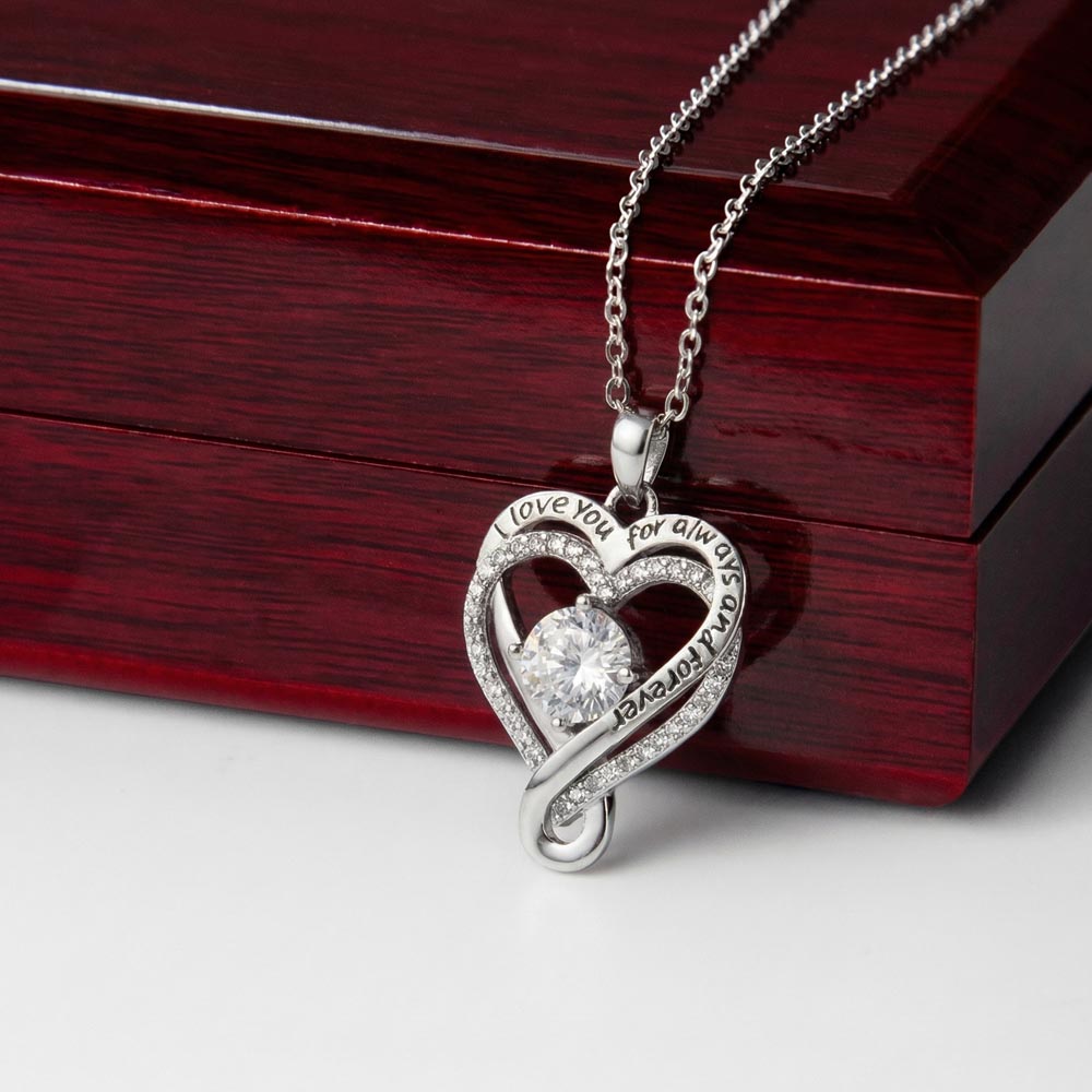 To Beautiful Wife - Love You Always Heart Necklace