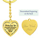 Daddy Loves You - Heart Keychain