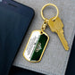 To My Badass Granddaughter - Green KeyChain