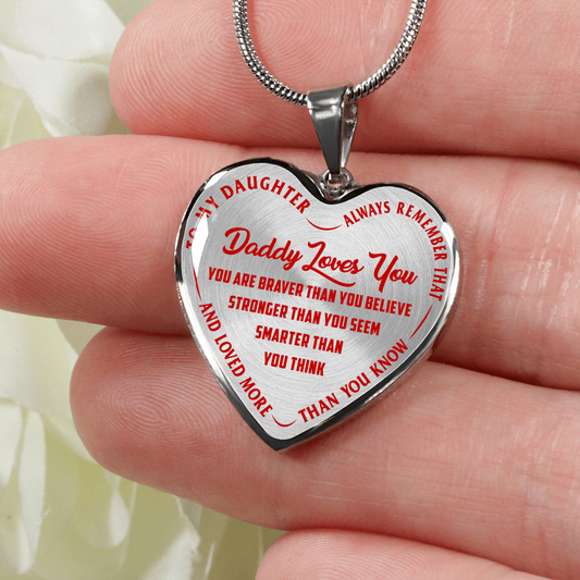 Daddy Loves You - Red Text