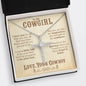 To My Cowgirl - CZ Cross Necklace